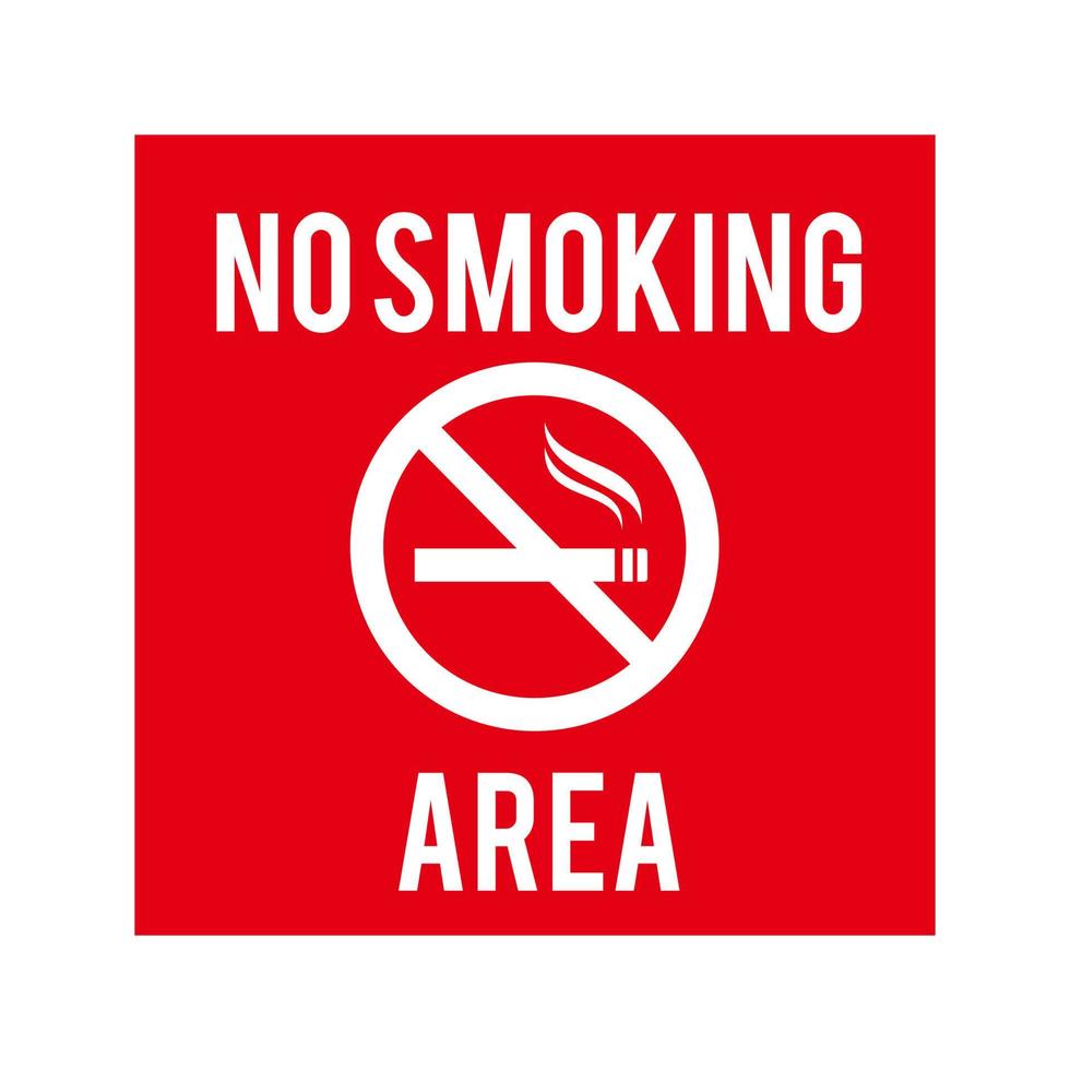 não fumar ícone de sinal de aviso. vetor