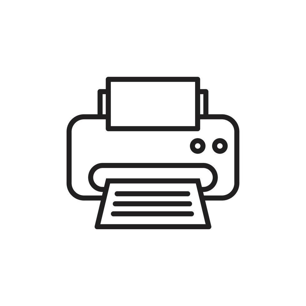modelo de ícone de impressora cor preta editável. impressora ícone símbolo ilustração vetorial plana para design gráfico e web. vetor