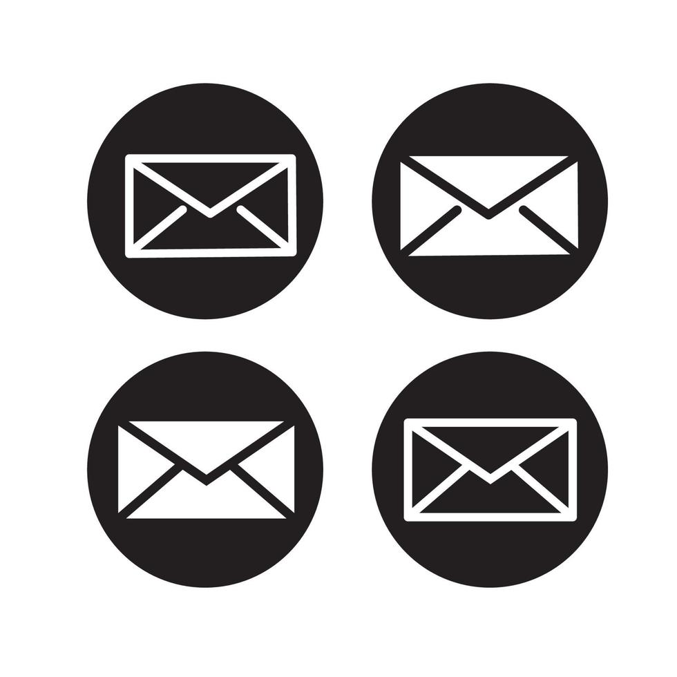 ícone de e-mail. serviços de correio de envelope. mensagem de contatos enviar carta isolada plana vetor