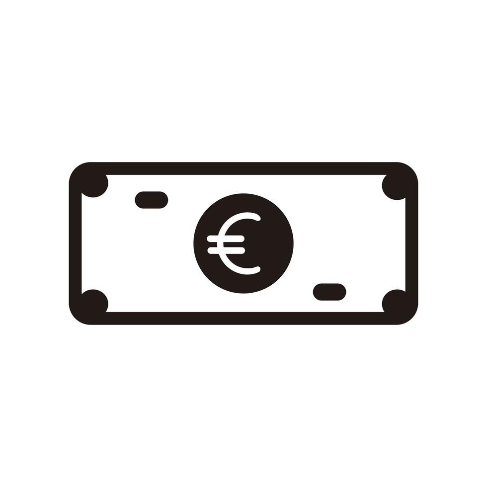 ícone de sinal de euro, ilustração vetorial de euro. vetor