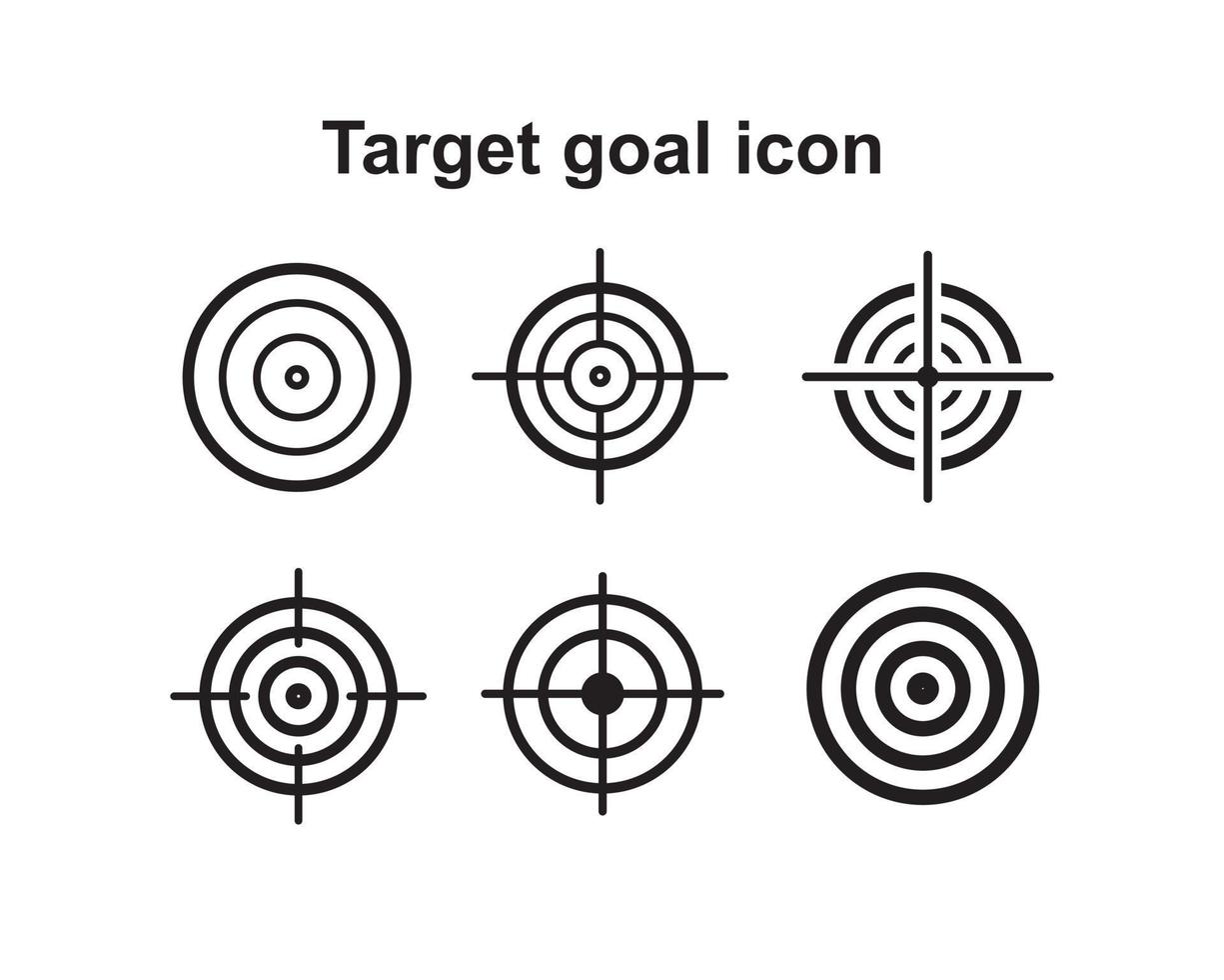 modelo de ícone de meta de destino cor preta editável. alvo objetivo ícone símbolo ilustração vetorial plana para design gráfico e web. vetor