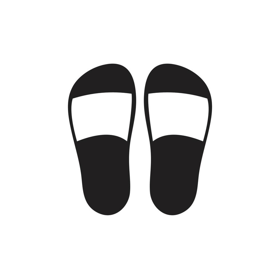 modelo de ícone de chinelos cor preta editável. chinelos ícone símbolo ilustração vetorial plana para design gráfico e web. vetor