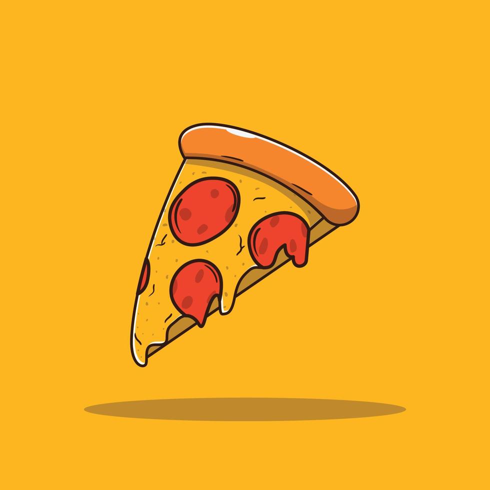 ilustração de cicon de gelo de pizza. coleção de fast-food. vetor