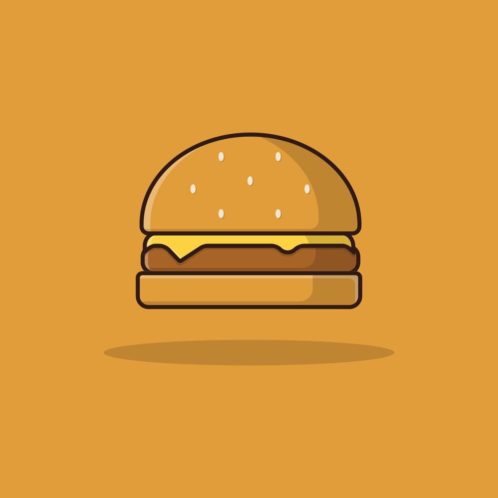 ilustração vetorial plana de hambúrguer com sabor diferente vetor