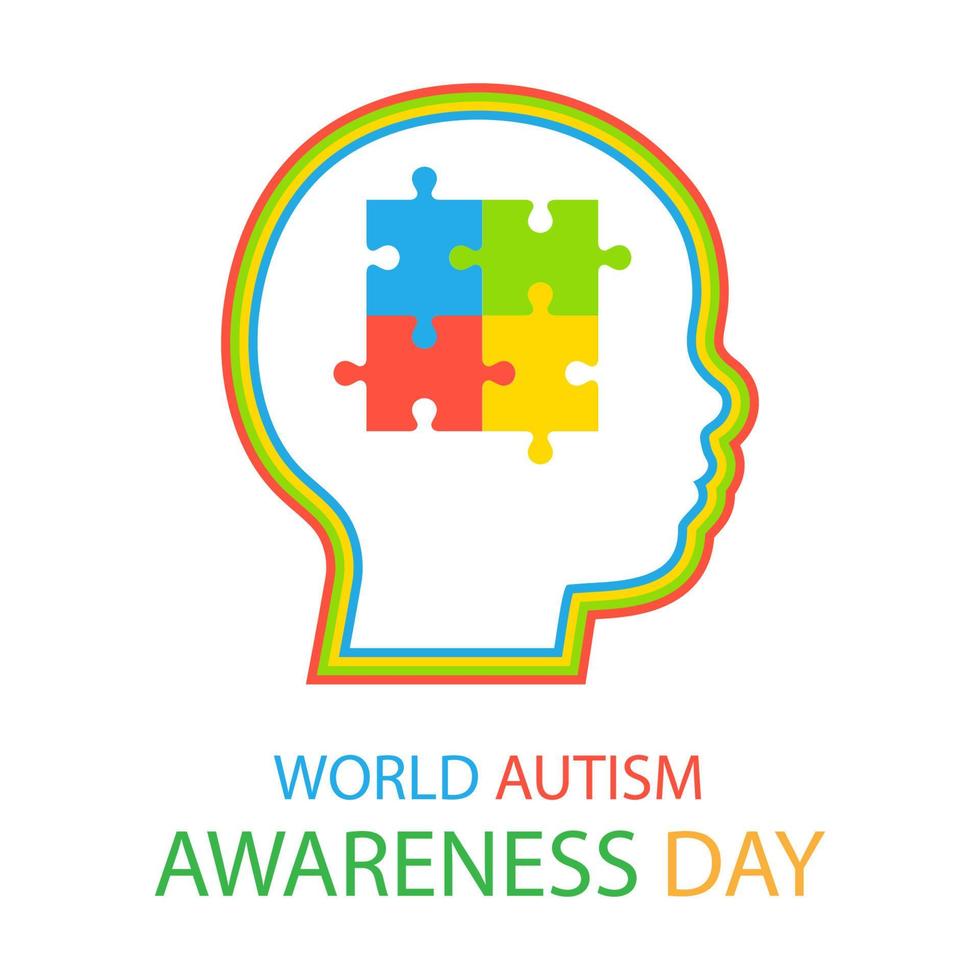 ilustração do dia mundial de conscientização do autismo vetor