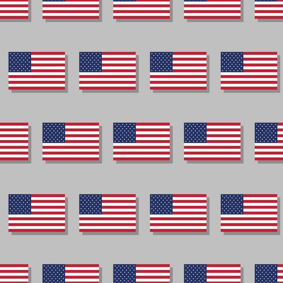 bandeira dos eua sem costura em padrão de estilo simples vetor