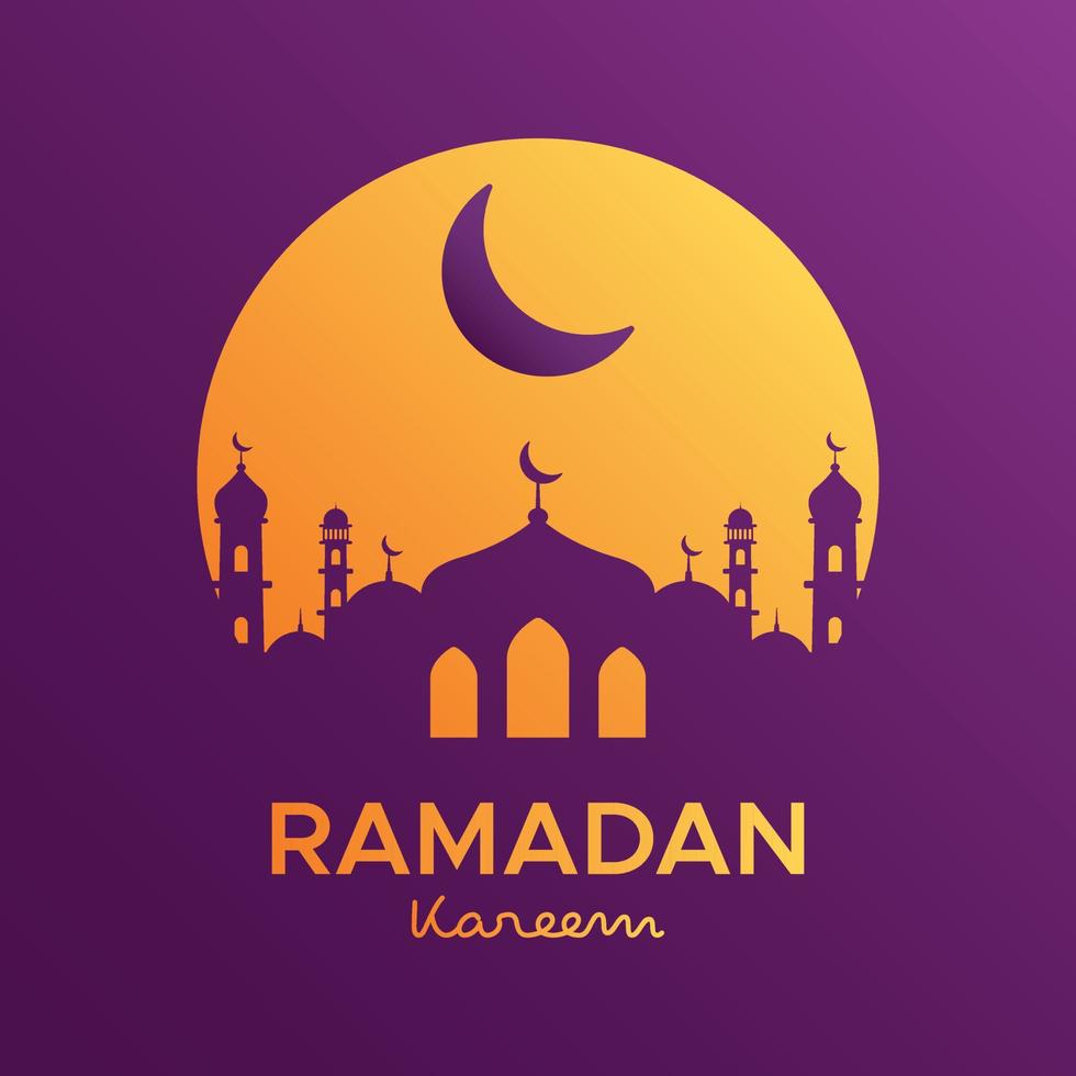 gráfico de ilustração vetorial de ramadan kareem. perfeito para conteúdo do ramadã, modelo, layout. vetor