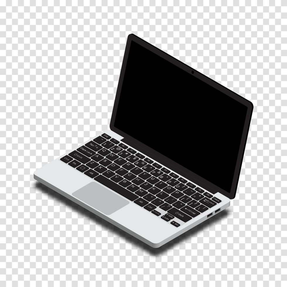 laptop isométrico. vetor 3d computador portátil isométrico. ilustração vetorial