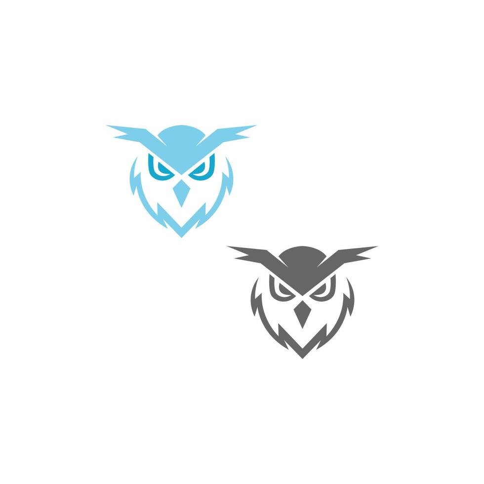 modelo de vetor de design de logotipo de ícone de coruja