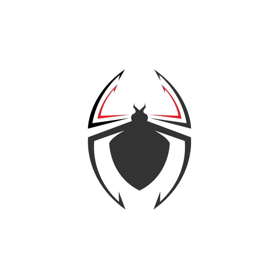 ilustração de modelo de conceito de design de ícone de logotipo de aranha vetor