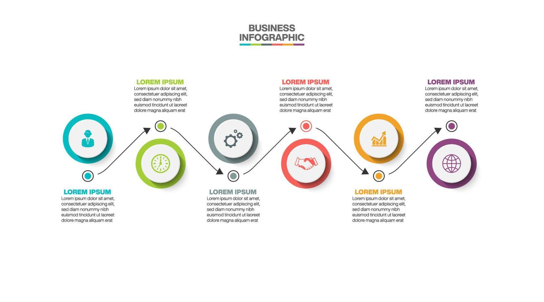 apresentação modelo de infográfico de negócios vetor