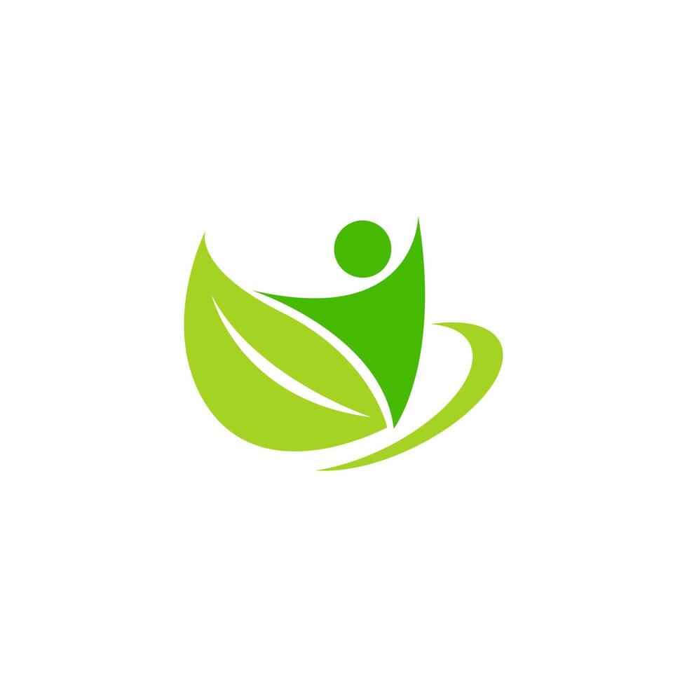 folha verde, modelo de design de logotipo de ícone de folha natural vetor