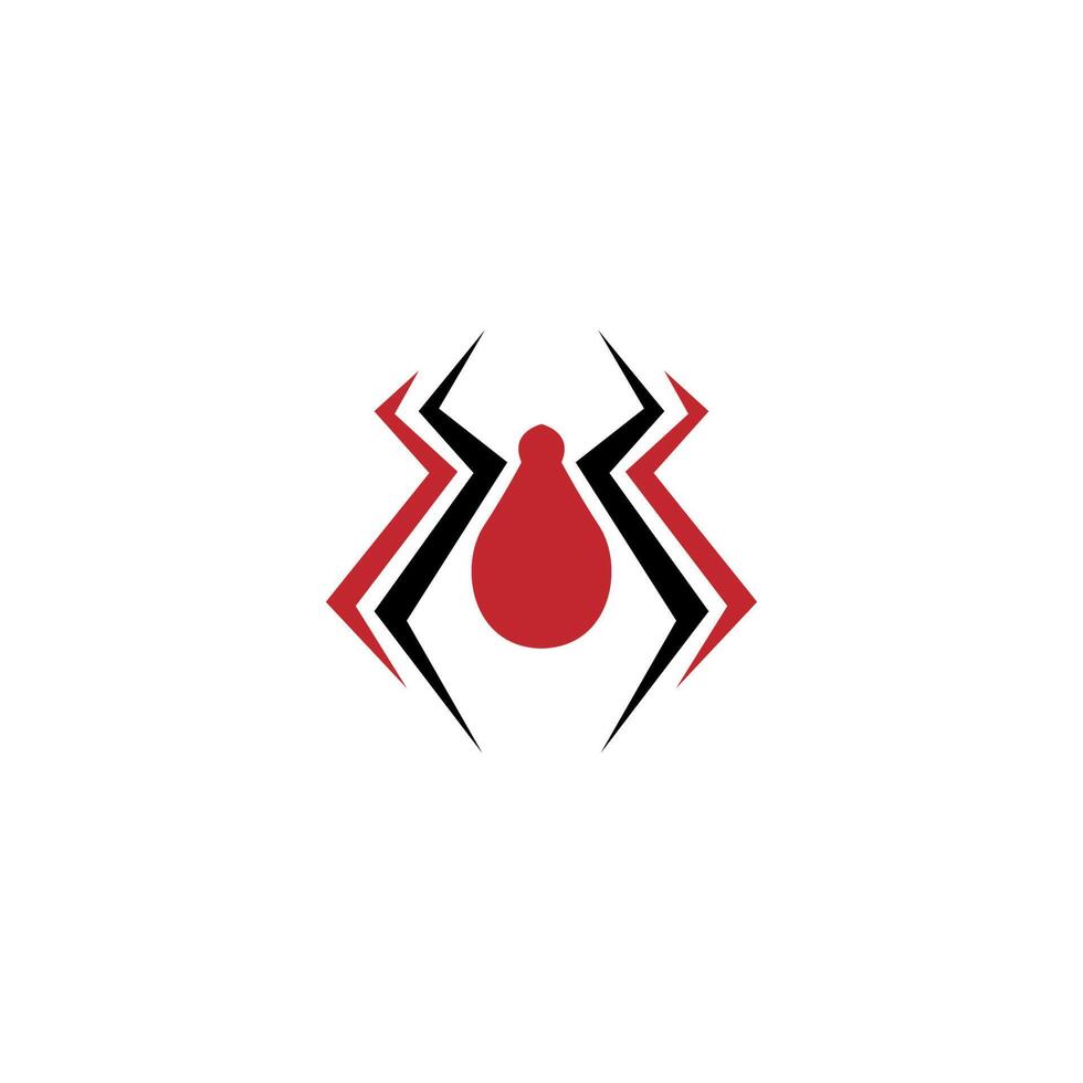 ilustração de modelo de conceito de design de ícone de logotipo de aranha vetor