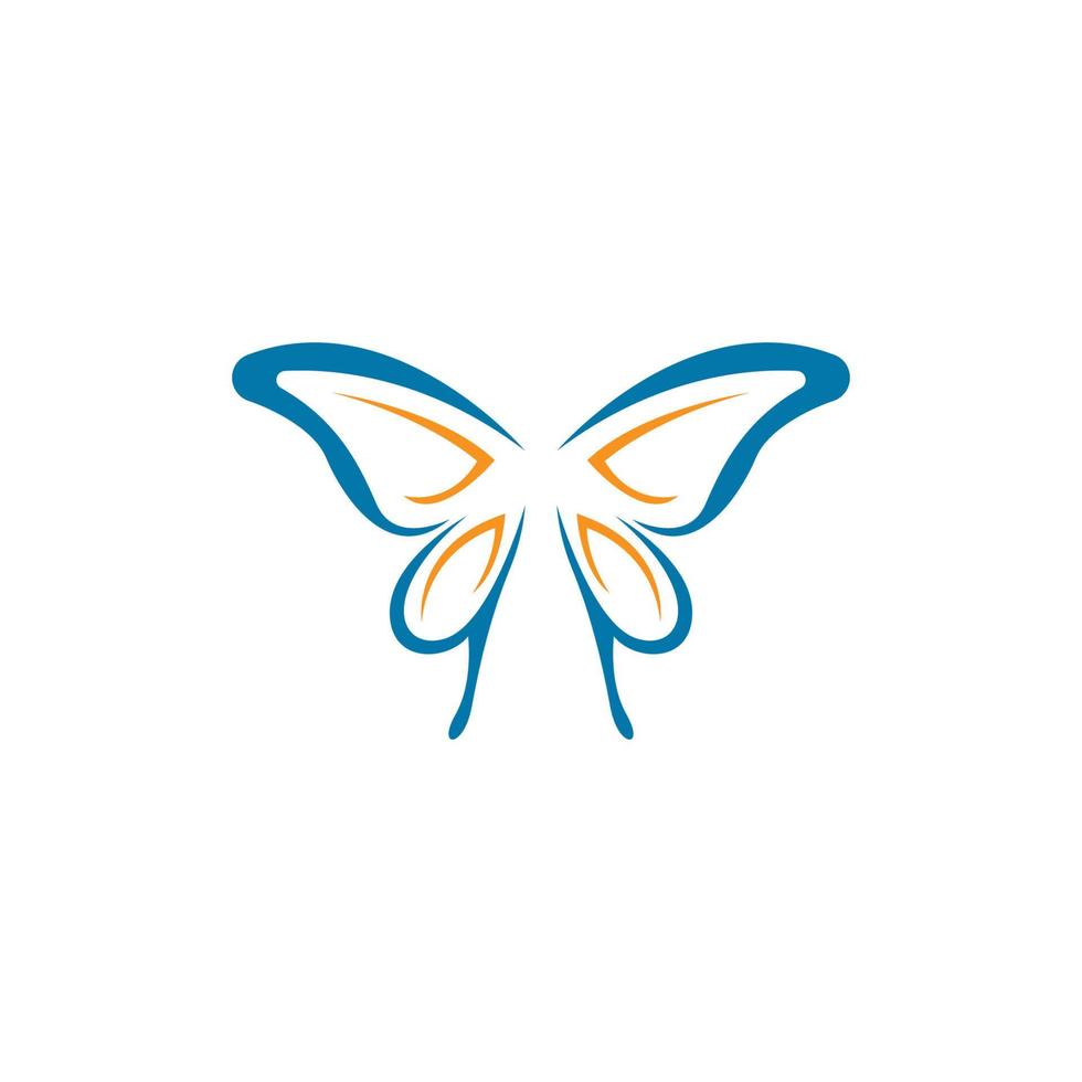 ilustração de modelo de conceito de design de logotipo de ícone de borboleta vetor