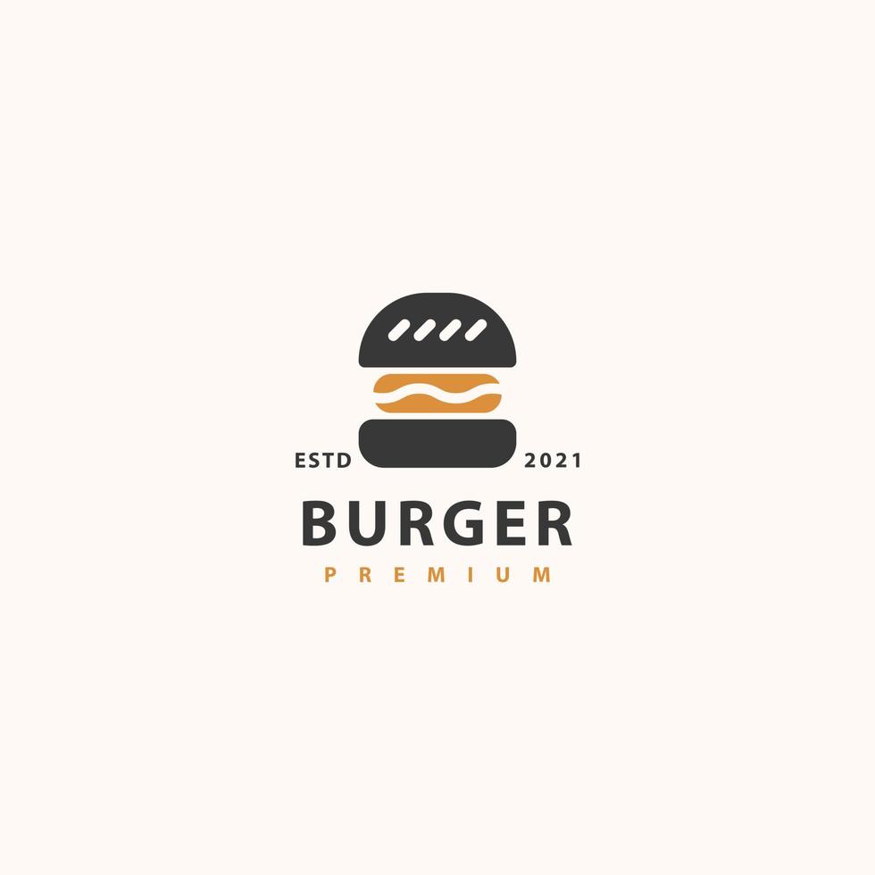 design de símbolo de sinal de ícone de logotipo de hambúrguer vetor