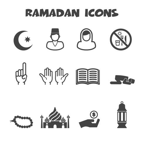 símbolo de ícones do ramadã vetor