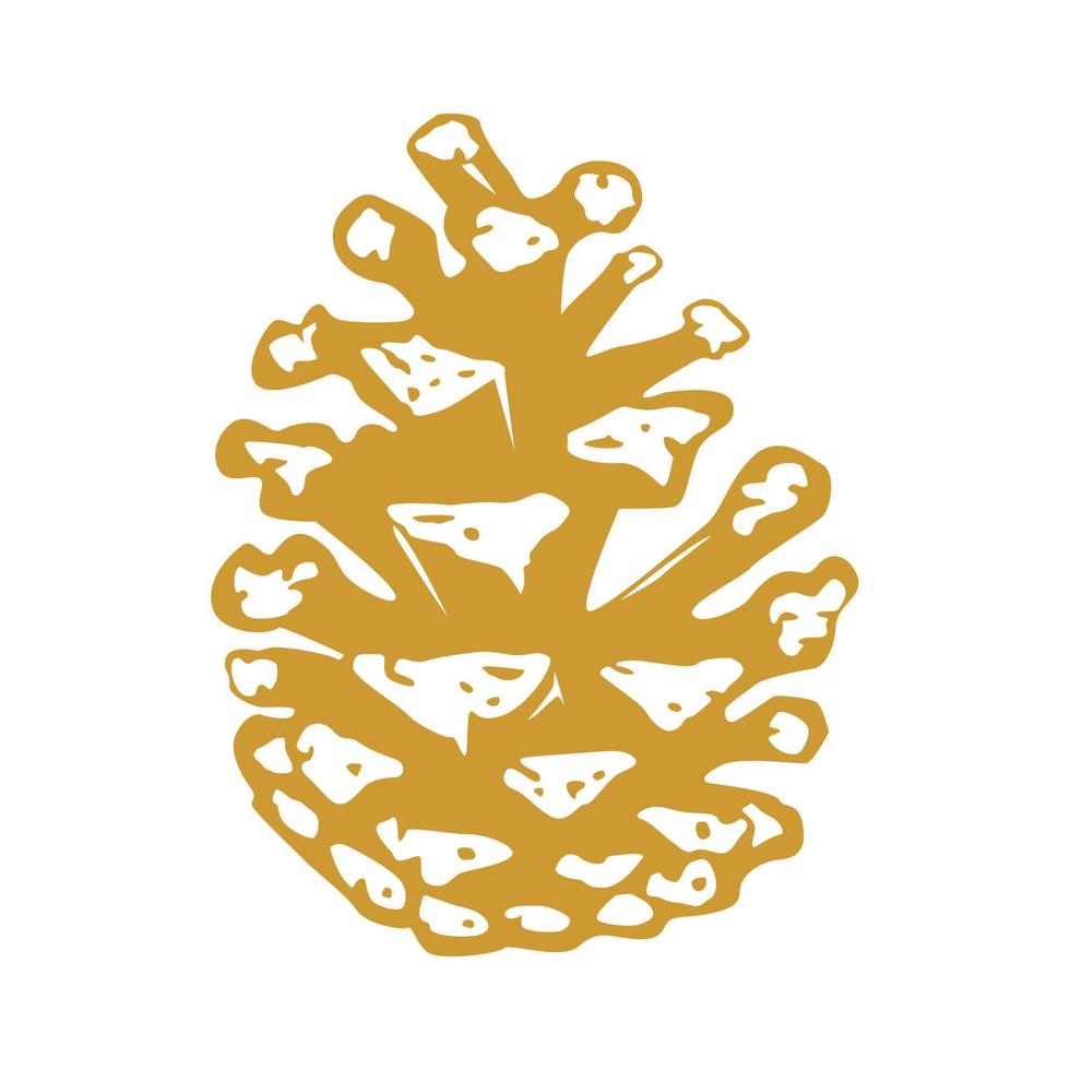 logotipo de pinha com estilo simples e elegante vetor