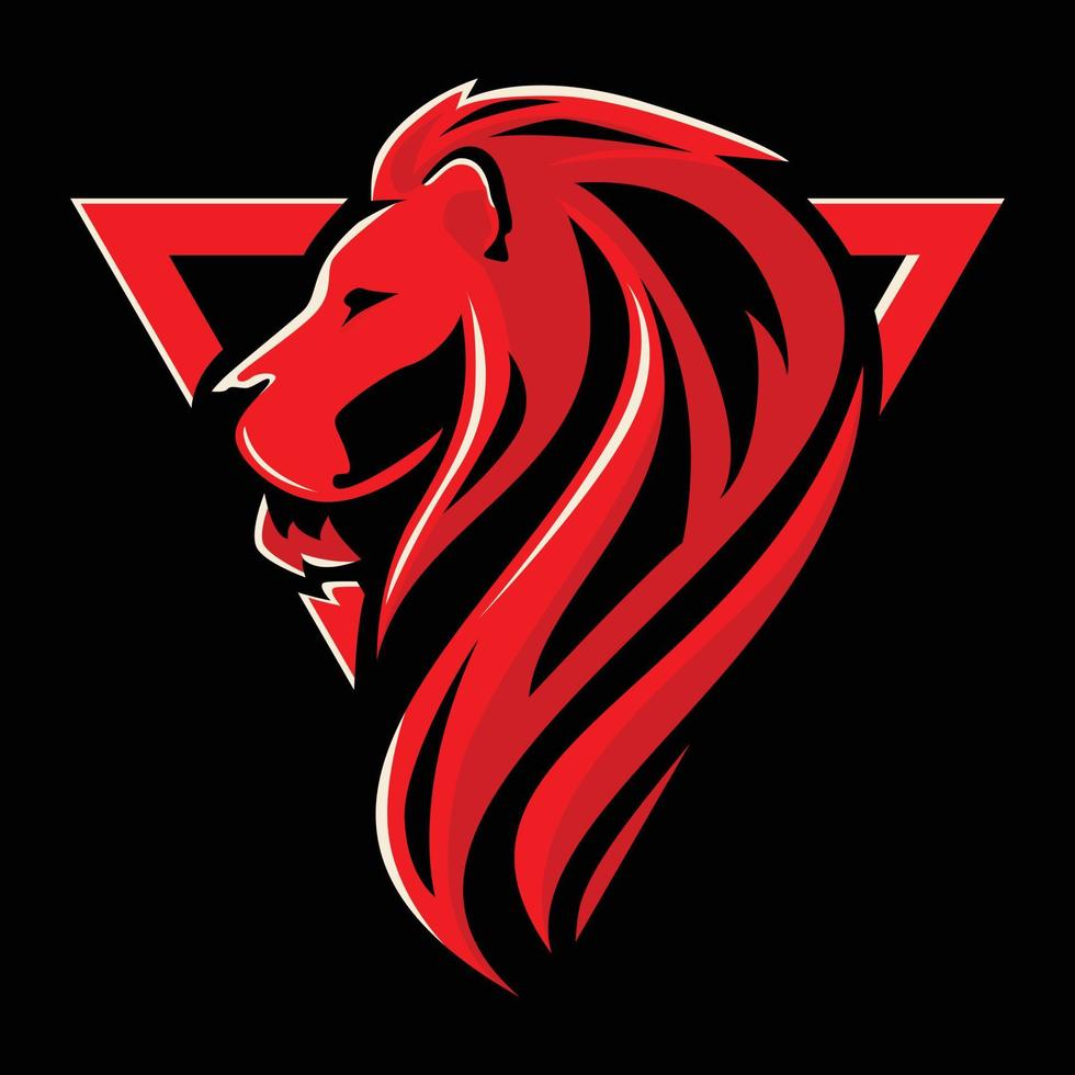 logotipo do símbolo do leão em estilo simples e elegante vetor