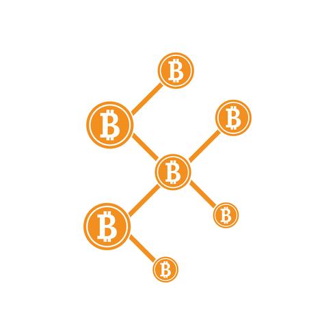 Rede de ícones Bitcoin vetor