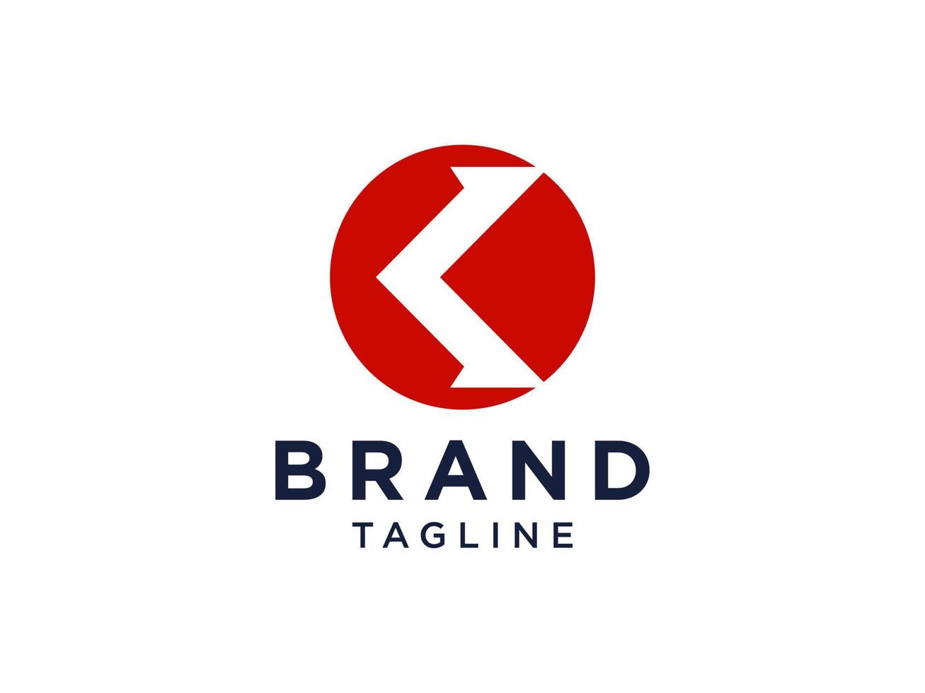 abstrata letra k logotipo arredondado linha. elemento de modelo de design de logotipo de vetor plana.