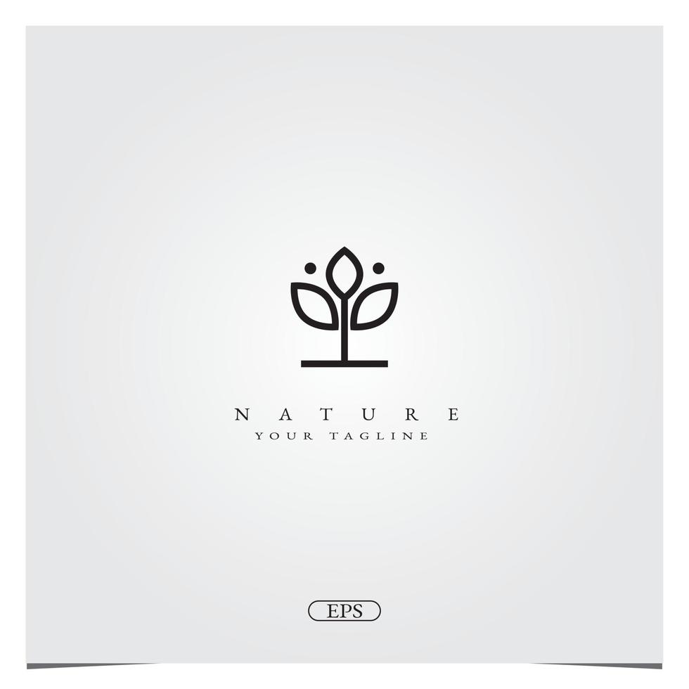 design de logotipo de natureza biotânica logotipo modelo elegante premium vetor eps 10