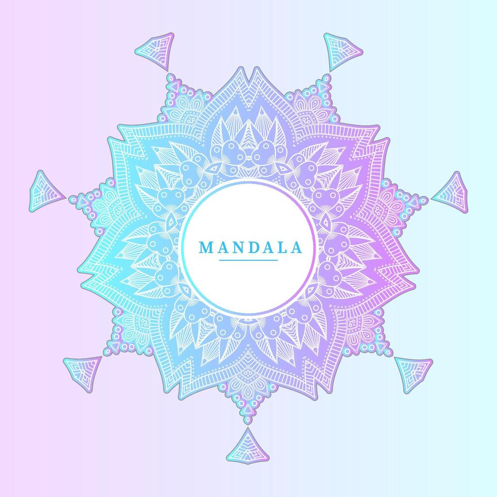 lindo vetor de mandala gradiente para design