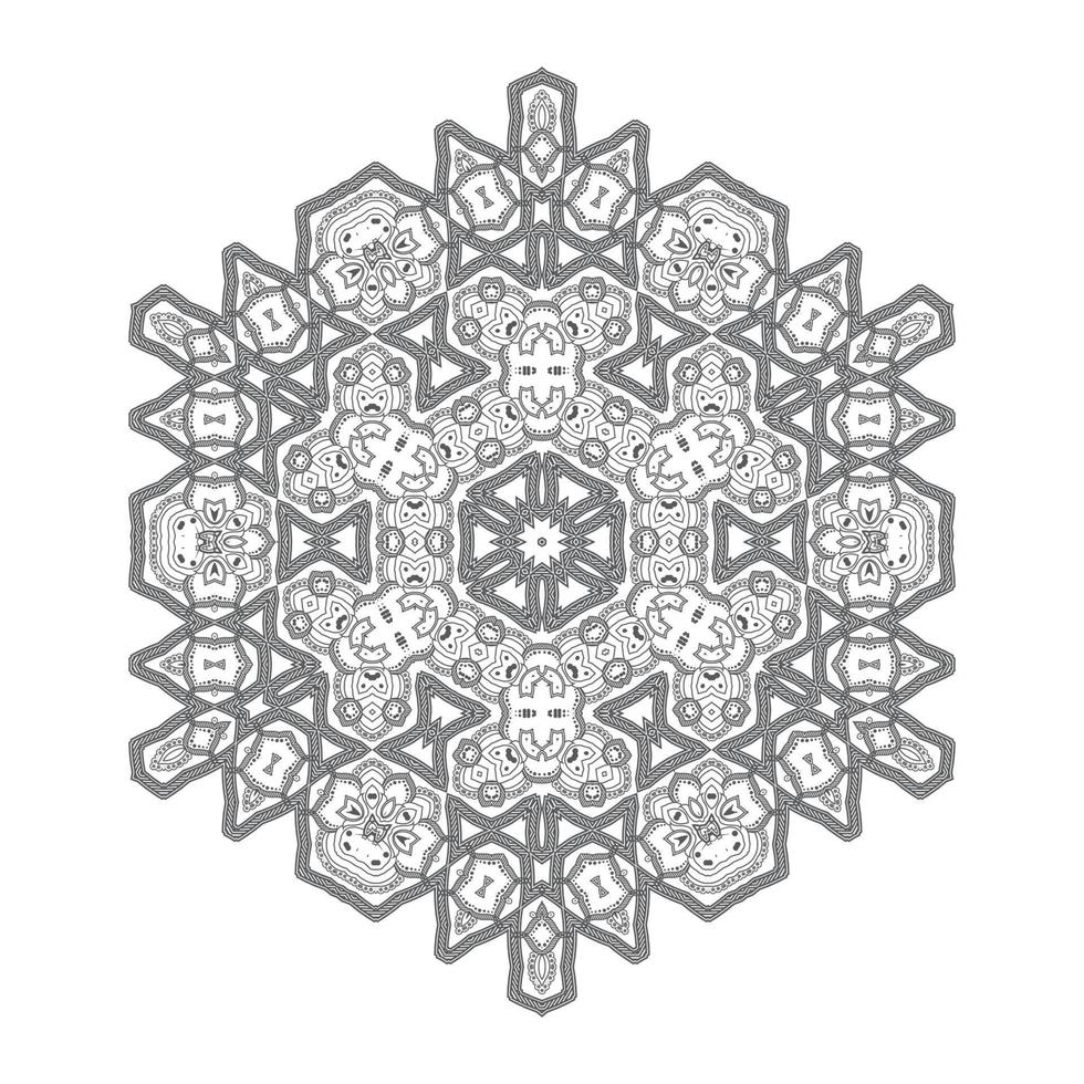 vetor de mandala de arte de linha para design