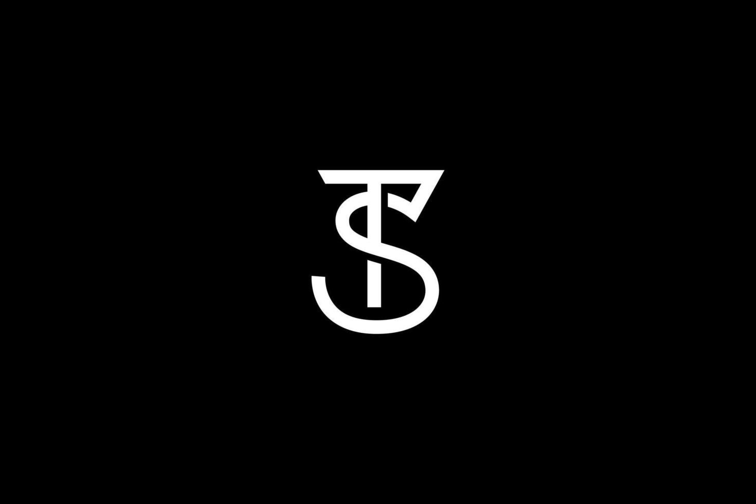 letra inicial ts logotipo monograma vetor