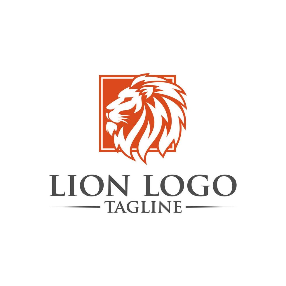 ilustração em vetor modelo de design de logotipo de cabeça de leão