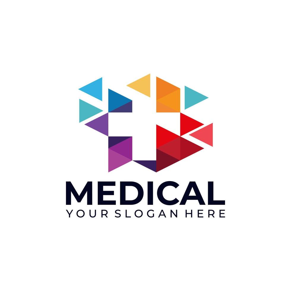 vetor de estoque de modelo de logotipo médico