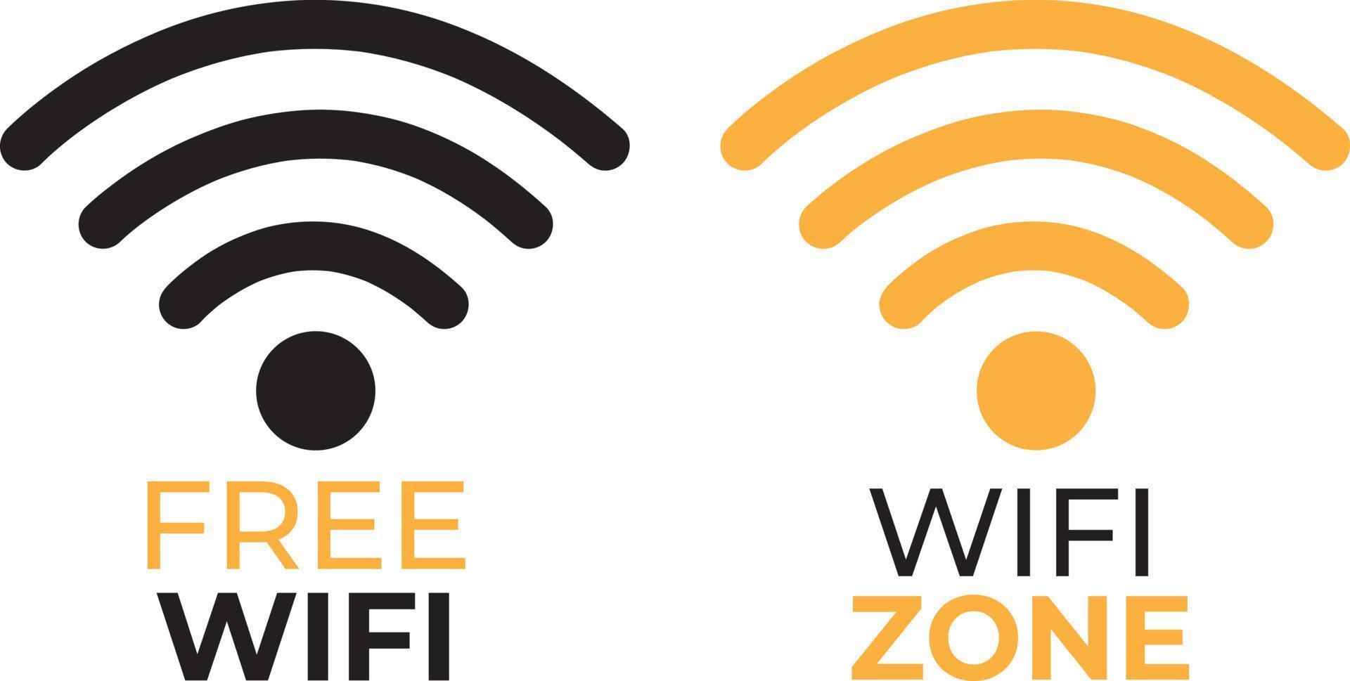 ícone wi-fi. Wifi grátis. zona wi-fi vetor