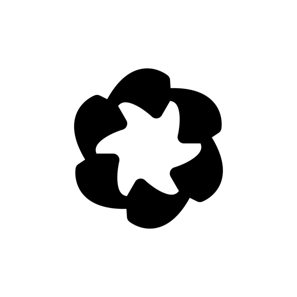 logotipo de tecnologia de estrela de rotação abstrata vetor