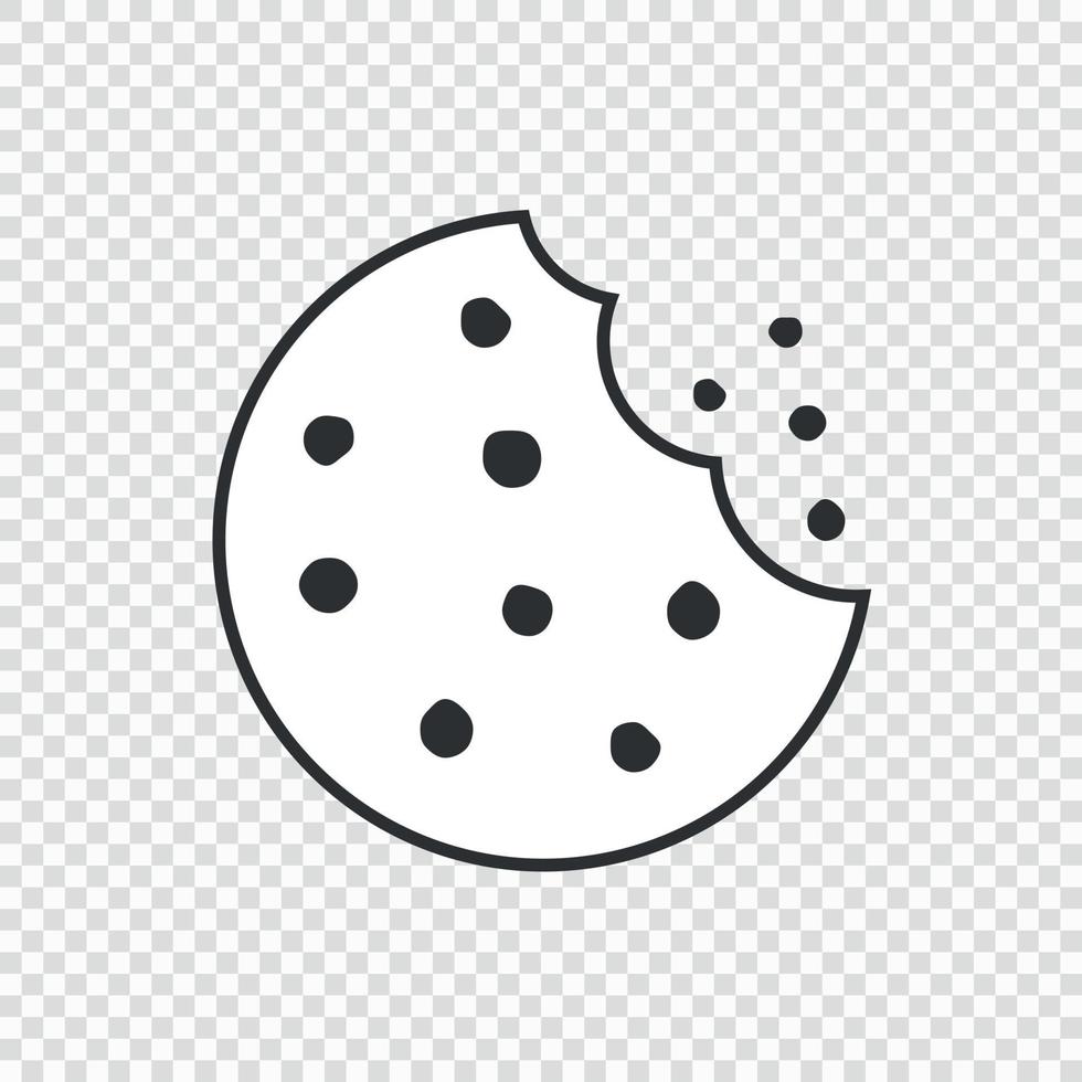 ícone de cookie em fundo transparente, vetor