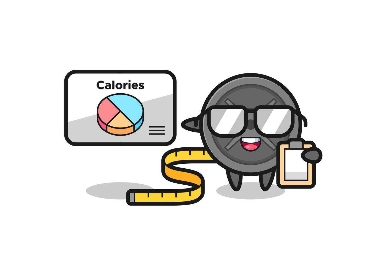ilustração de mascote de placa de barra como nutricionista vetor