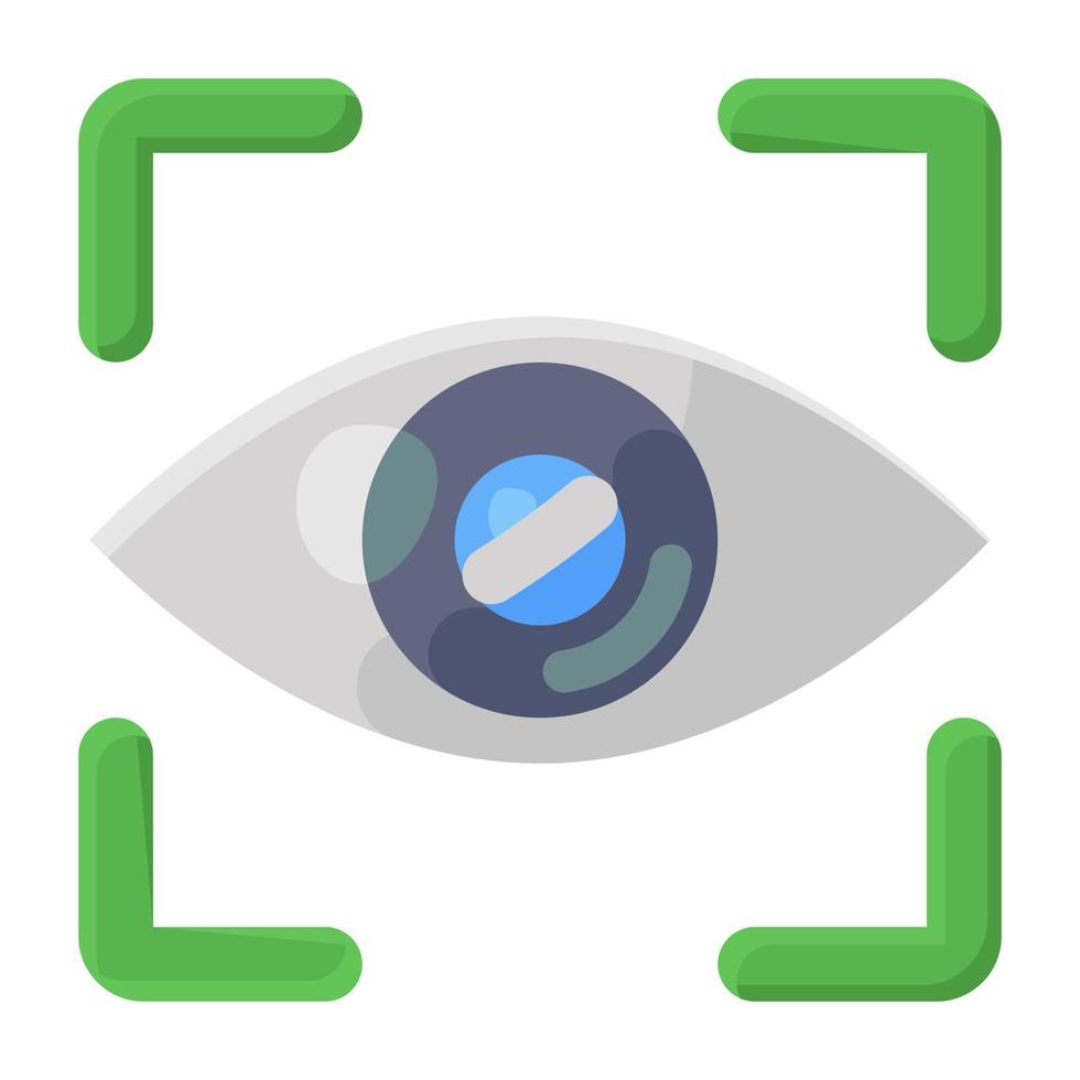 olho sob lupa, ícone de análise de inspeção vetor