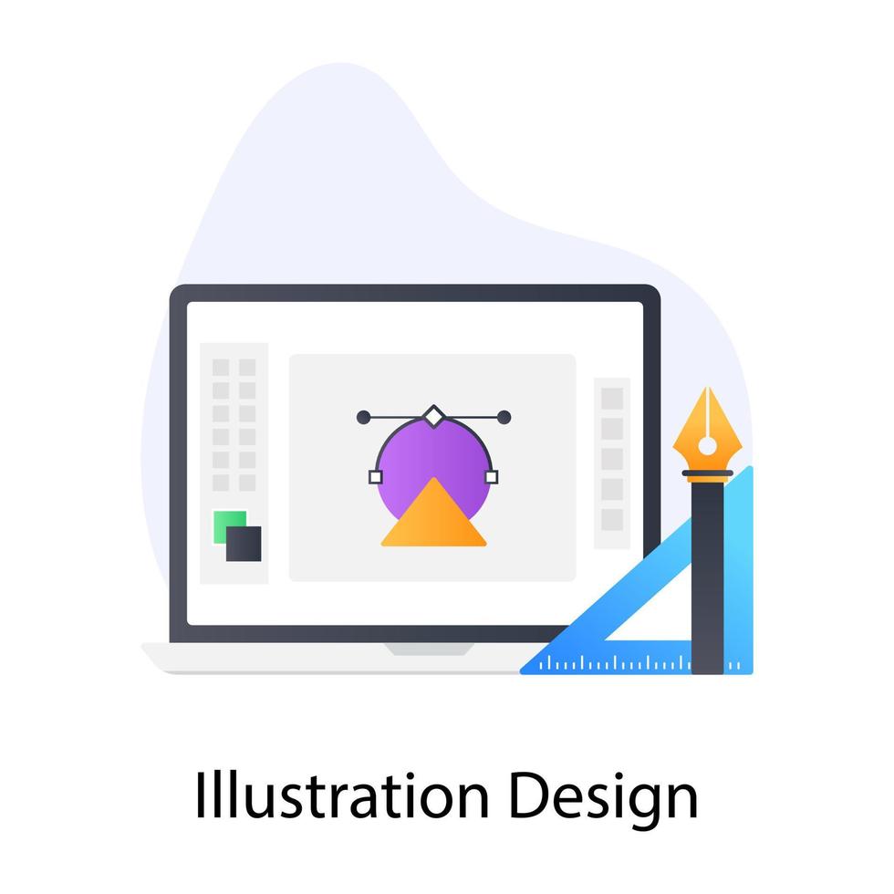 ícone de design de ilustração de estilo conceitual plano vetor