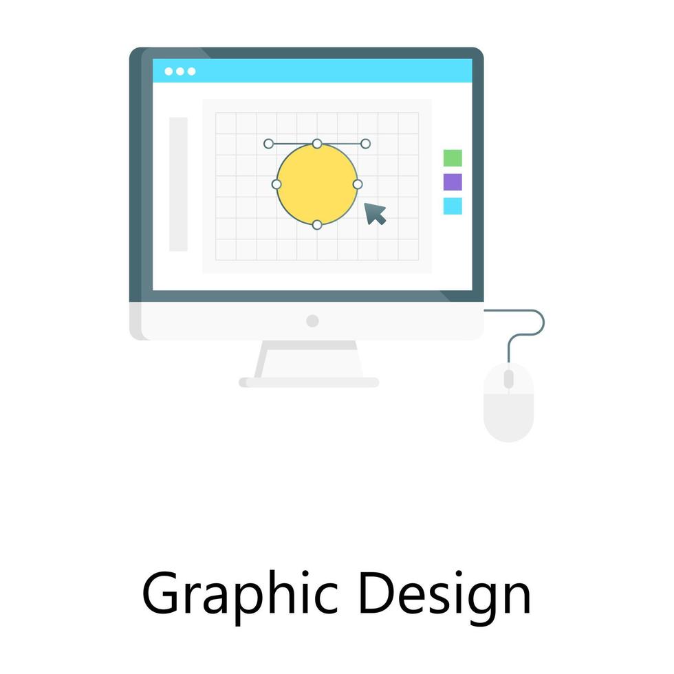 ícone de gradiente de conceito plano de design gráfico criativo vetor