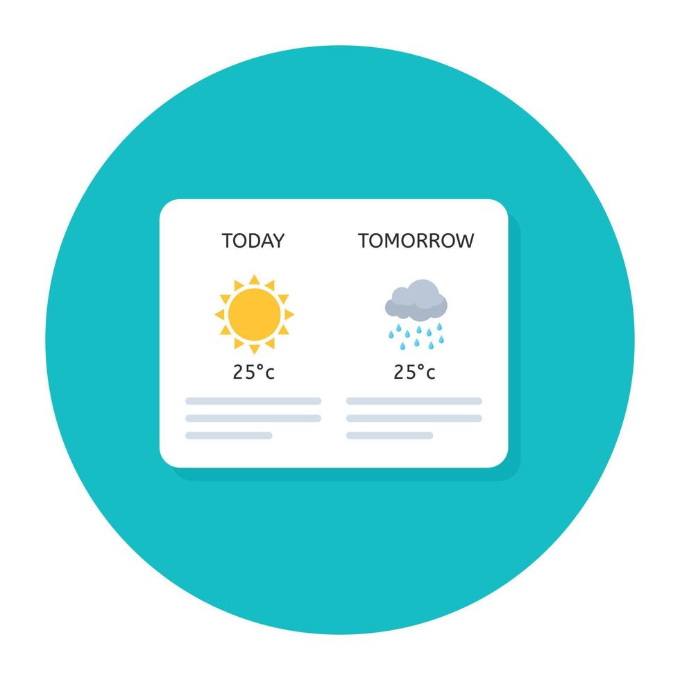 um design de ícone de previsão do tempo vetor