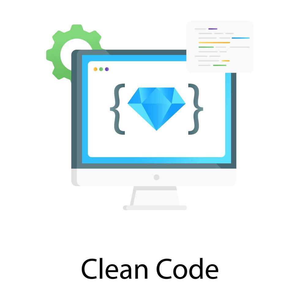 boa codificação de personalização on-line, vetor gradiente de design de código limpo