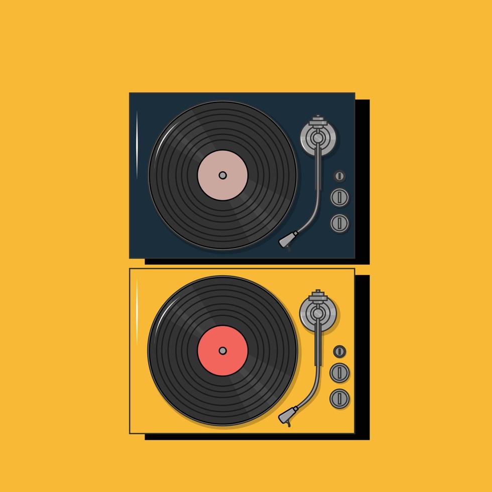 ilustração do vetor de player de música clássica de vinil