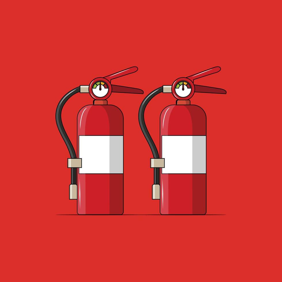 ilustração vetorial de extintor de incêndio vetor