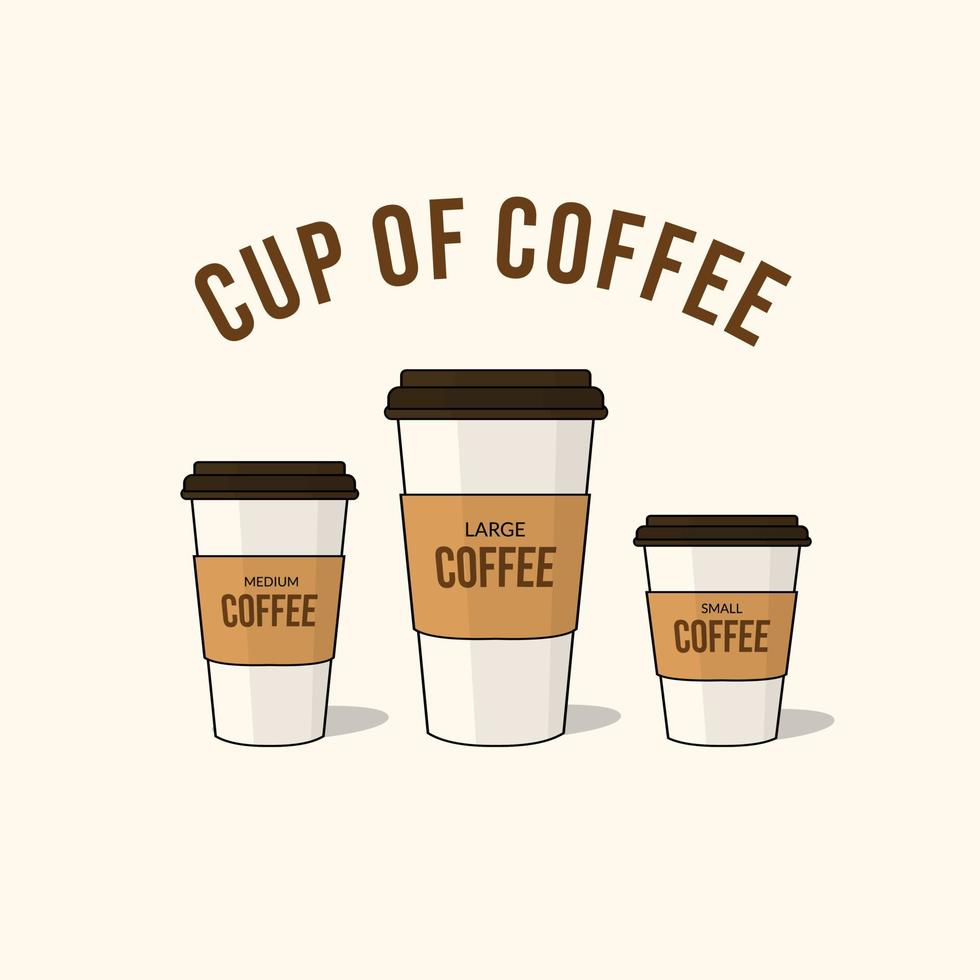 xícara de café em desenho vetorial de desenho animado vetor