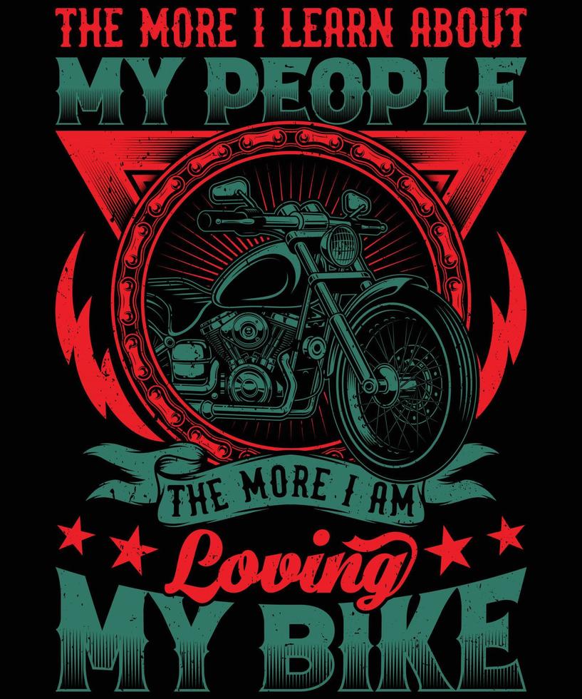 estou amando meu design de camiseta de bicicleta para amantes de motocicletas vetor