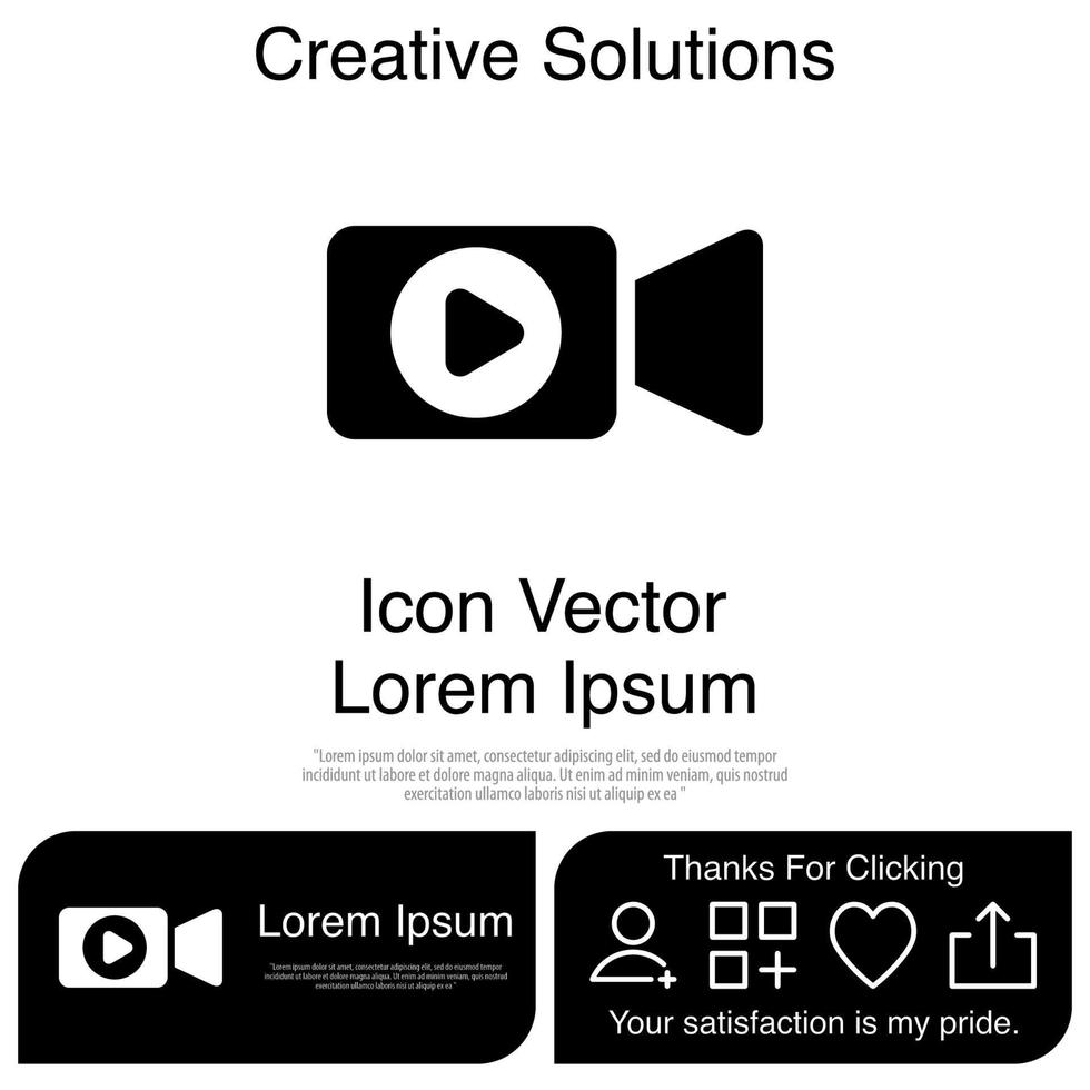 vetor de ícone de câmera de vídeo eps 10