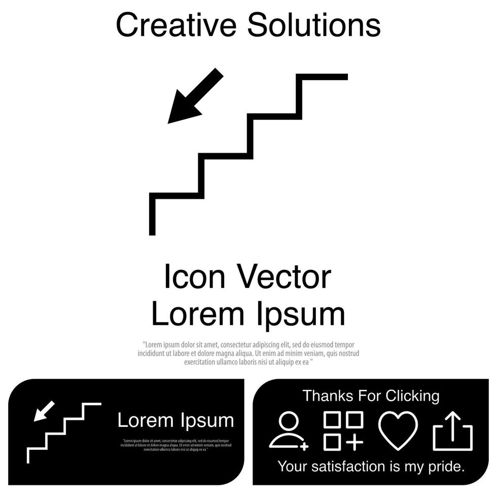 escadas para baixo vetor de ícone eps 10