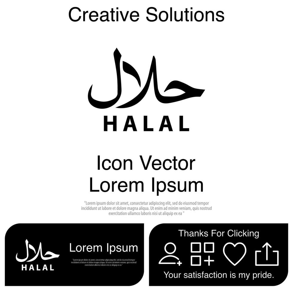 vetor de ícone halal eps 10