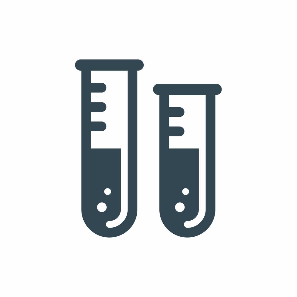 ícone de tubo de ensaio. design de símbolo de tubo de ensaio da coleção de ciências. ilustração vetorial vetor