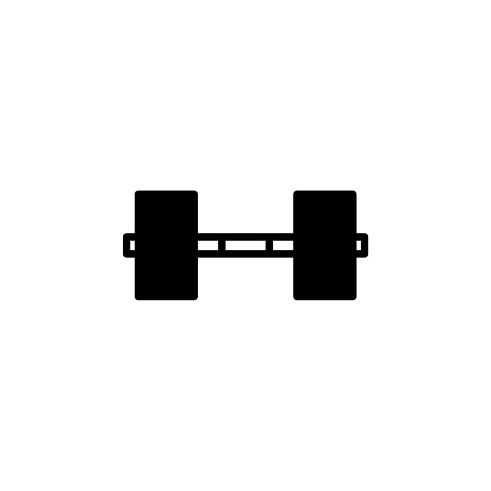 ginásio, fitness, modelo de logotipo de ilustração vetorial de ícone de linha sólida de peso. adequado para muitos propósitos. vetor