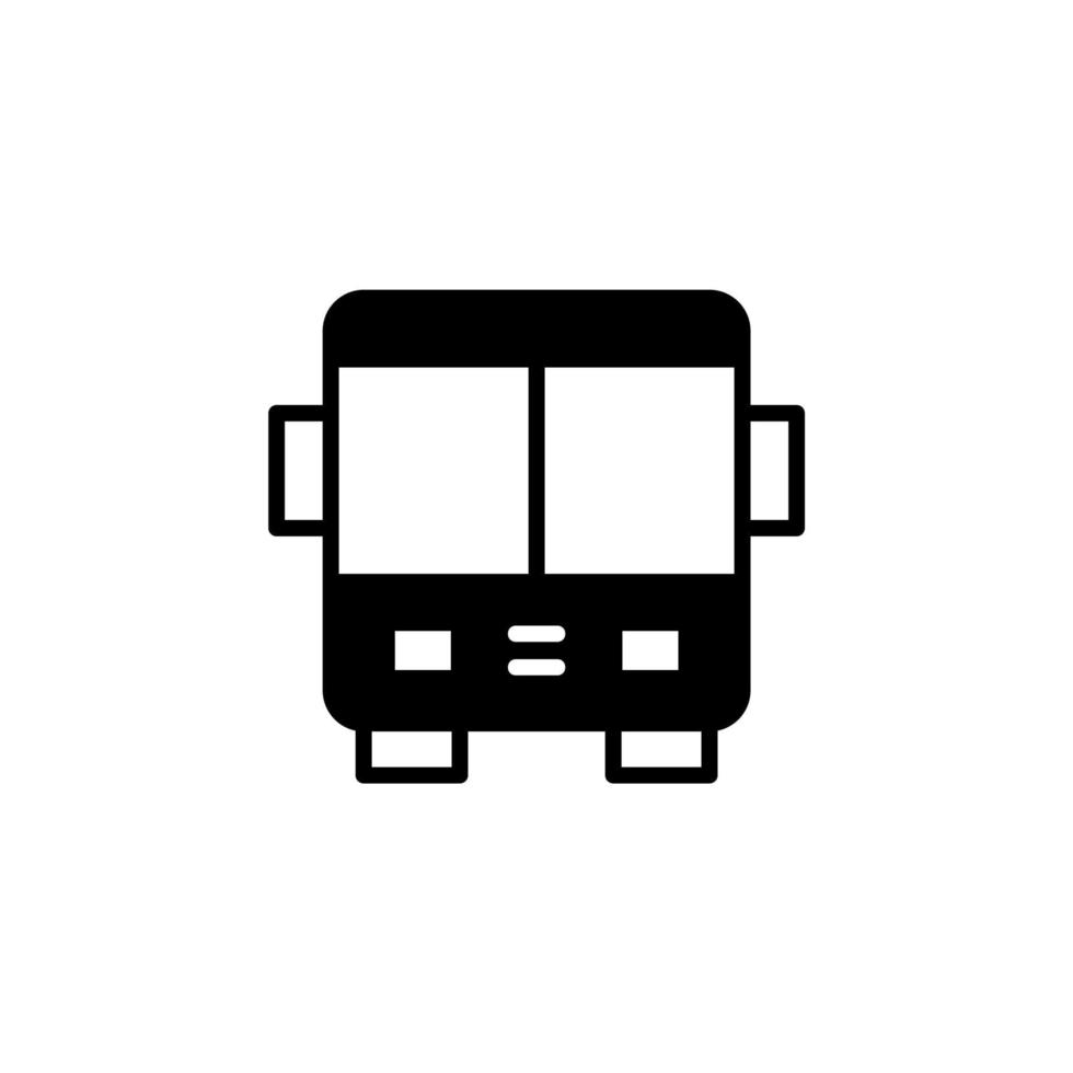 ônibus, autobus, público, modelo de logotipo de ilustração de vetor de ícone de linha sólida de transporte. adequado para muitos propósitos.