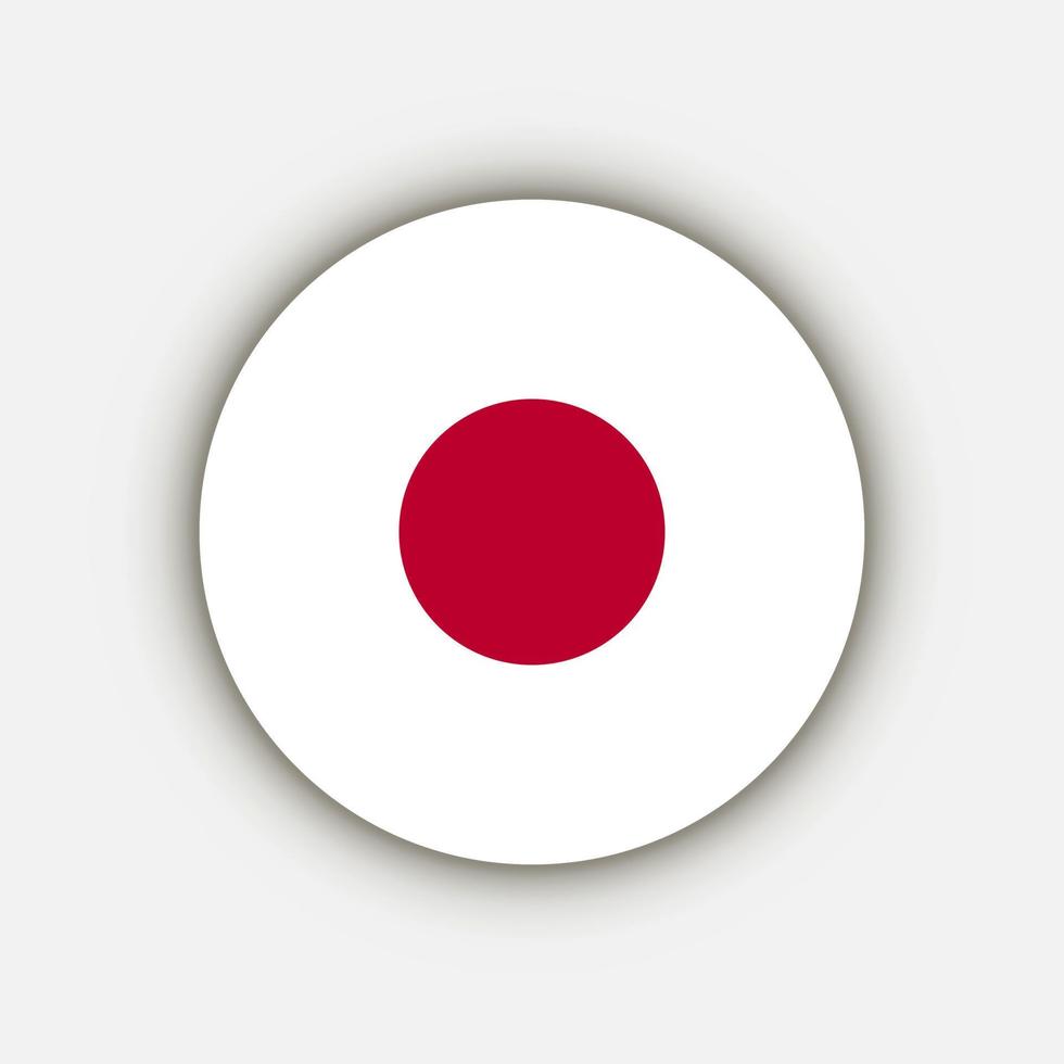 país japão. bandeira do japão. ilustração vetorial. vetor